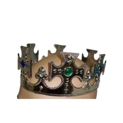 King's crown with jewels-silver