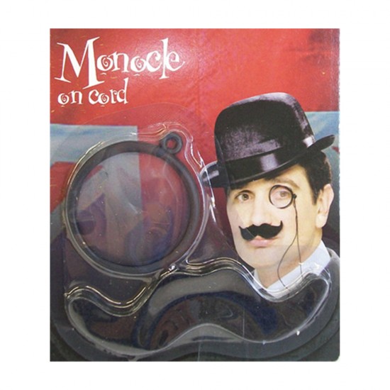 Dress up monocle with mustache   