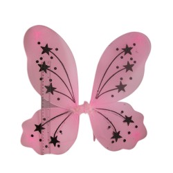 Pink fairy wings stars  