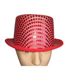 Red sequinned tophat 