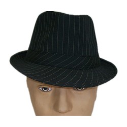 black cotton modern trilby hat 
