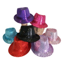 Sequin trilby hat  