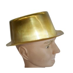 Gold metallic top hat 
