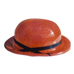 Red bowler hat   