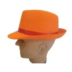 Orange trilby hat 
