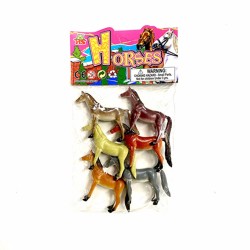  6Pcs Small horses in bag
