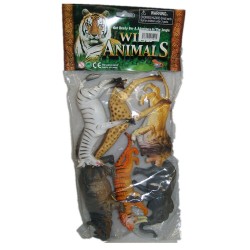 Assorted jungle animals in bag