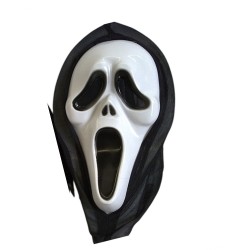 Scream mask with shroud  