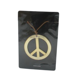 Peace sign in gold 