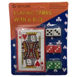 Poker card with dices 