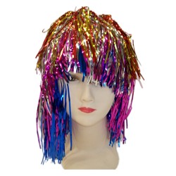Tinsel wig-multi colours