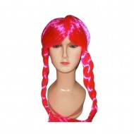 Pink wig with plaits  