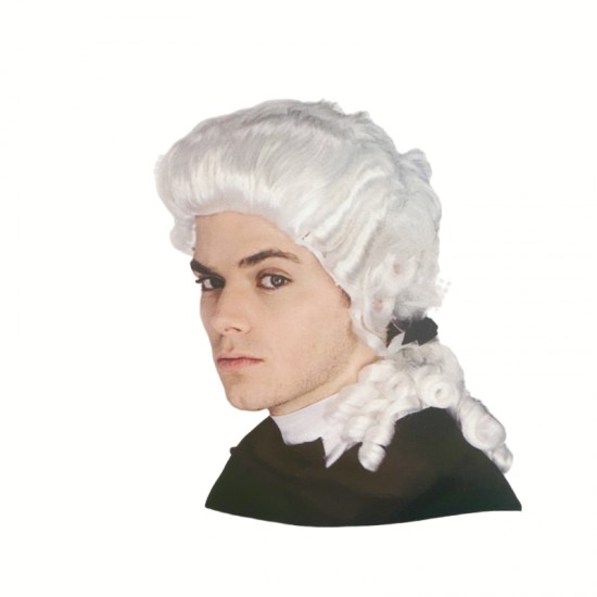 White Judge Wig Colonial Wig