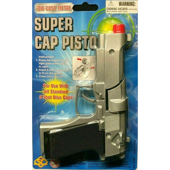 Toy Diecast Cap Gun Metal Revolver