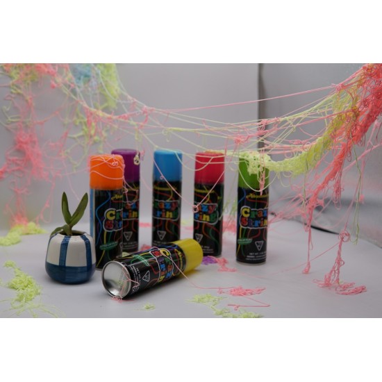 Non-flammable crazy party silly string