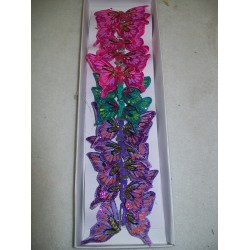 BUTTERFLY WITH CLIP GLITTER FEATHER 