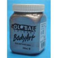 FACE AND BODY PAINT IN JAR 200ML-SILVER