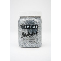 FACE AND BODY PAINT IN JAR 200ML-SILVER GLITTER