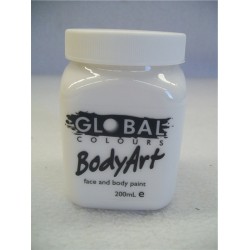 FACE AND BODY PAINT IN JAR 200ML-WHITE