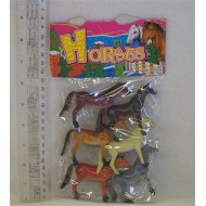  6PCS  SMALL HORSES IN BAG