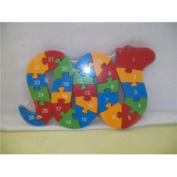WOODEN ANIMALS PUZZLES-SNAKE