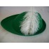 GREEN FELT HAT WITH FEATHER